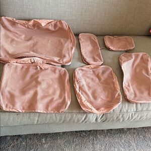 Away Travel Set of 6 packing cubes - Blush Pink - NEW!